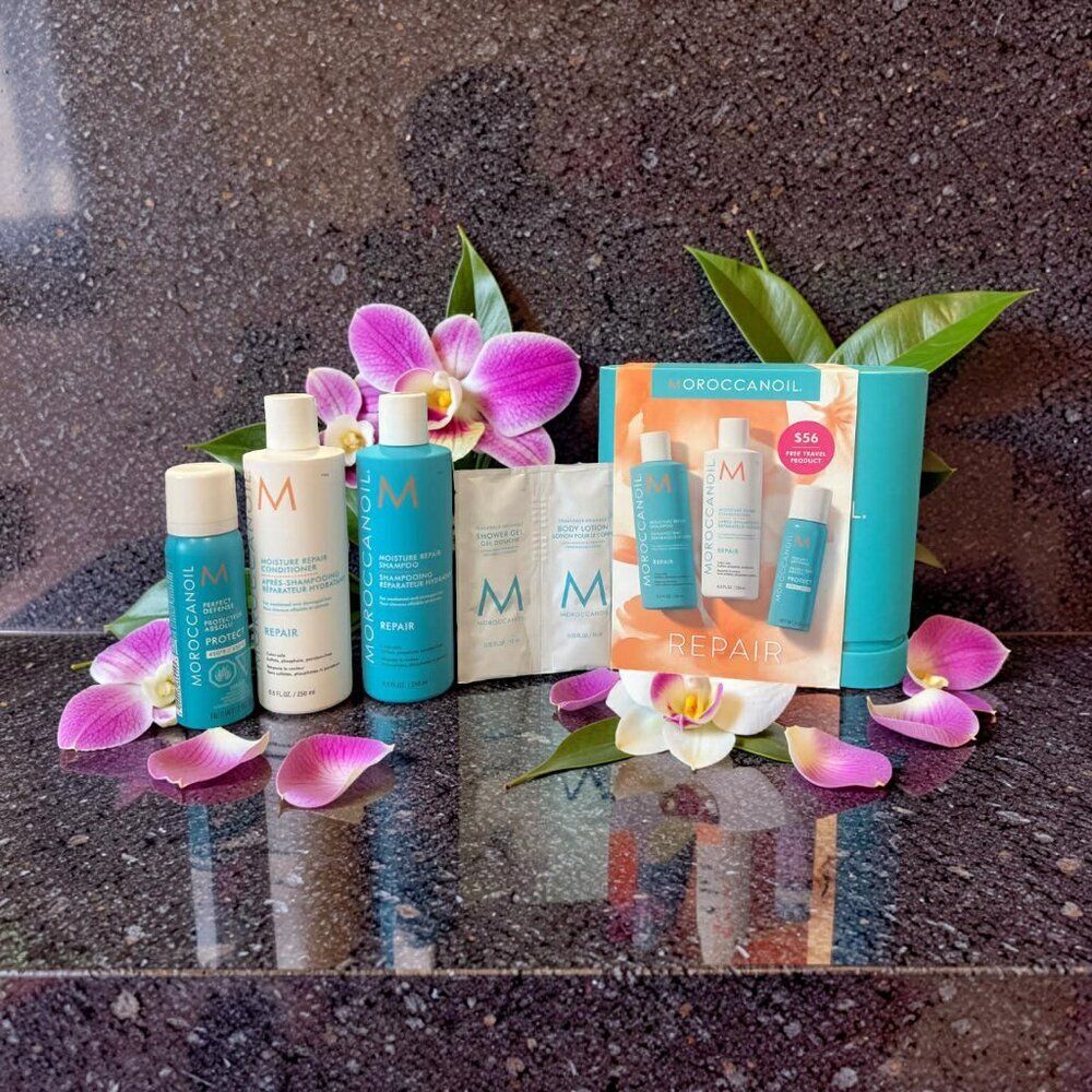 Moroccanoil Moisture Repair Set Shampoo Conditioner Perfect Defend Body Lotion